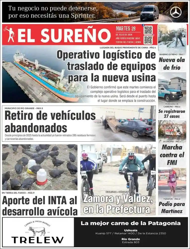 Estudios Max | Fm Conexión 102.1 - Tapa del diario El Sureño