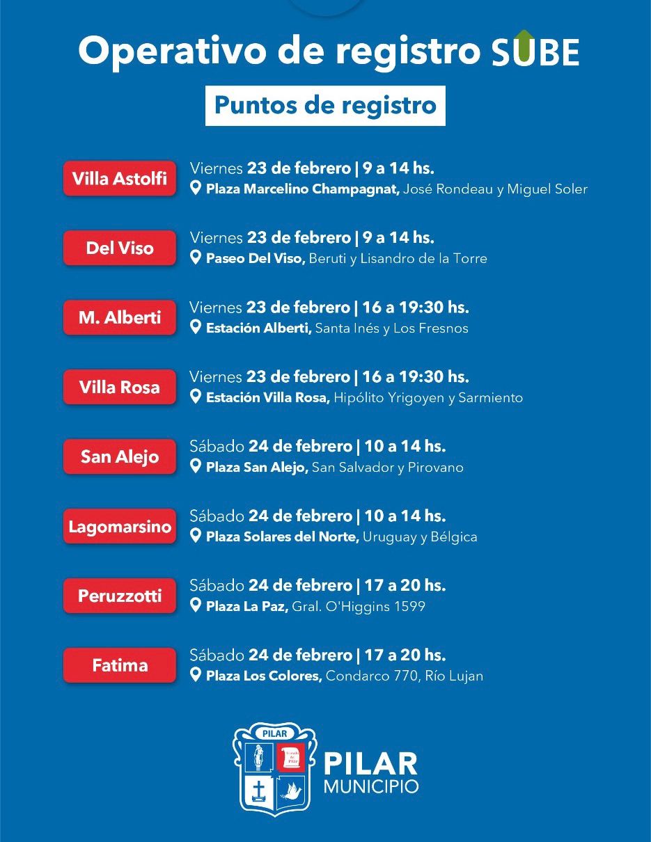 El municipio realiza un operativo para facilitar el registro SUBE