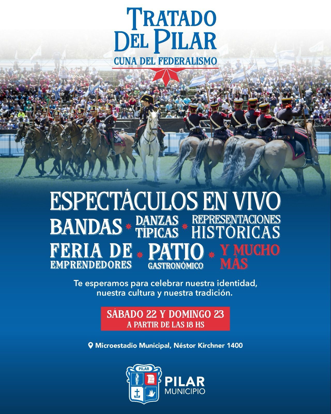 *Pilar celebrará un nuevo aniversario del Tratado del Pilar con un festejo lleno de cultura, historia e identidad*