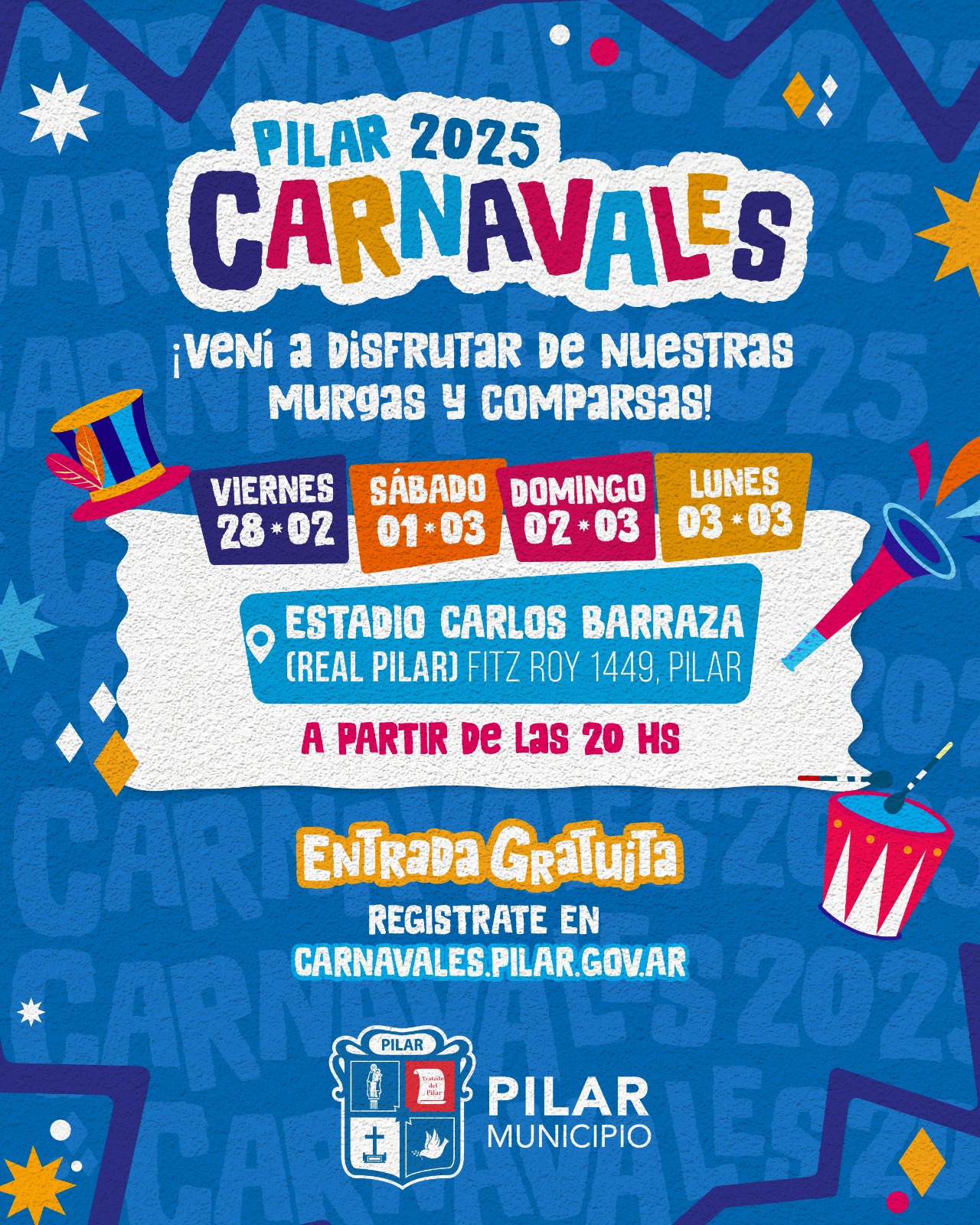 *Llegan los Carnavales 2025 a Pilar*